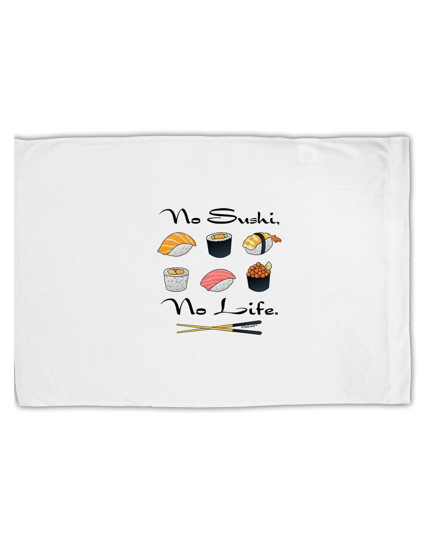 No Sushi No Life Standard Size Polyester Pillow Case-Pillow Case-TooLoud-White-Davson Sales