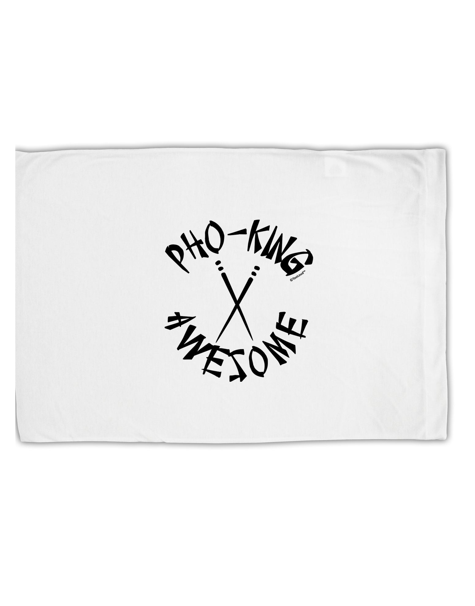 TooLoud PHO KING AWESOME, Funny Vietnamese Soup Vietnam Foodie Standard Size Polyester Pillow Case-Pillow Case-TooLoud-Davson Sales