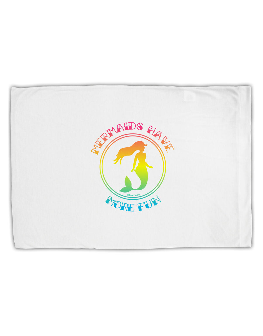 Mermaids Have More Fun - Beachy Colors Standard Size Polyester Pillow Case-Pillow Case-TooLoud-White-Davson Sales