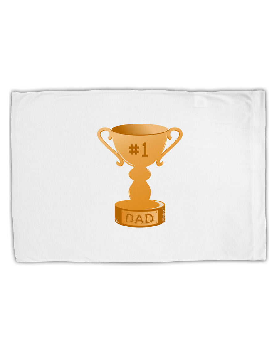 Number One Dad Trophy Standard Size Polyester Pillow Case-Pillow Case-TooLoud-White-Davson Sales