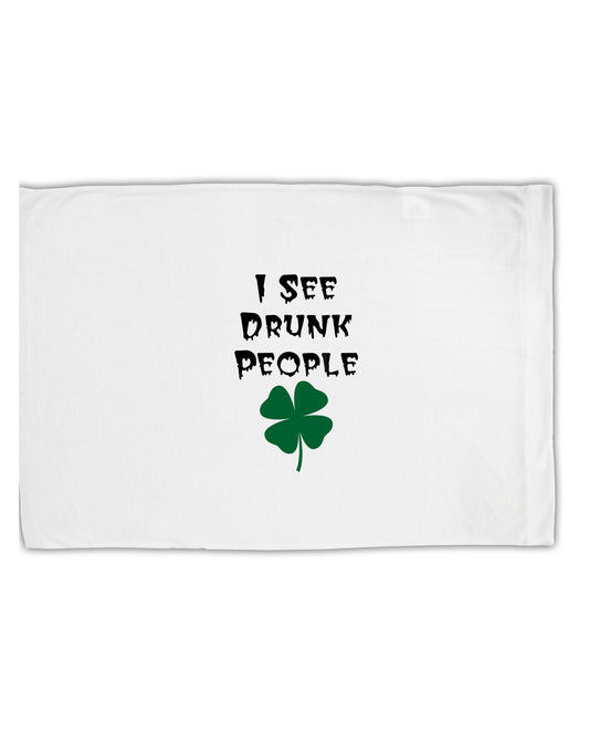 I See Drunk People Funny Standard Size Polyester Pillow Case by TooLoud-TooLoud-White-Davson Sales