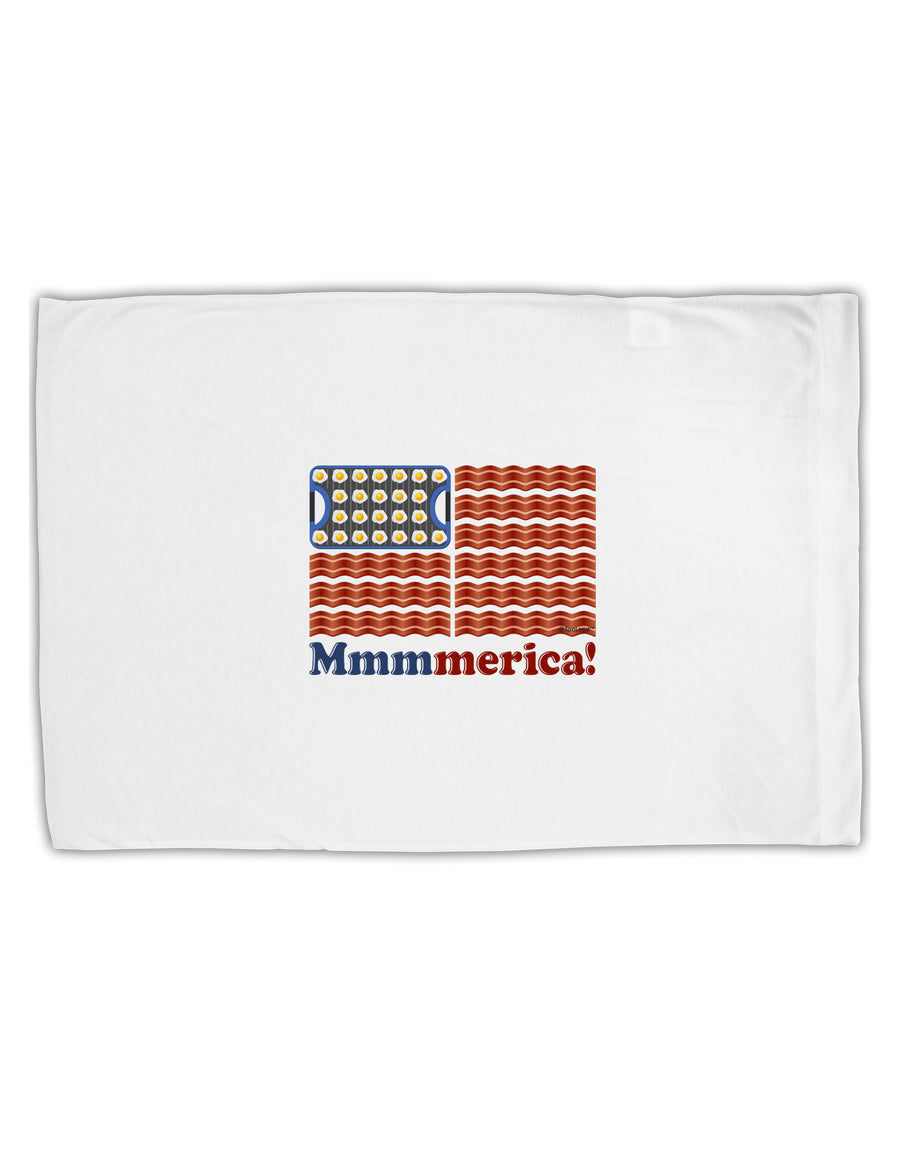 American Breakfast Flag - Bacon and Eggs - Mmmmerica Standard Size Polyester Pillow Case-Pillow Case-TooLoud-White-Davson Sales