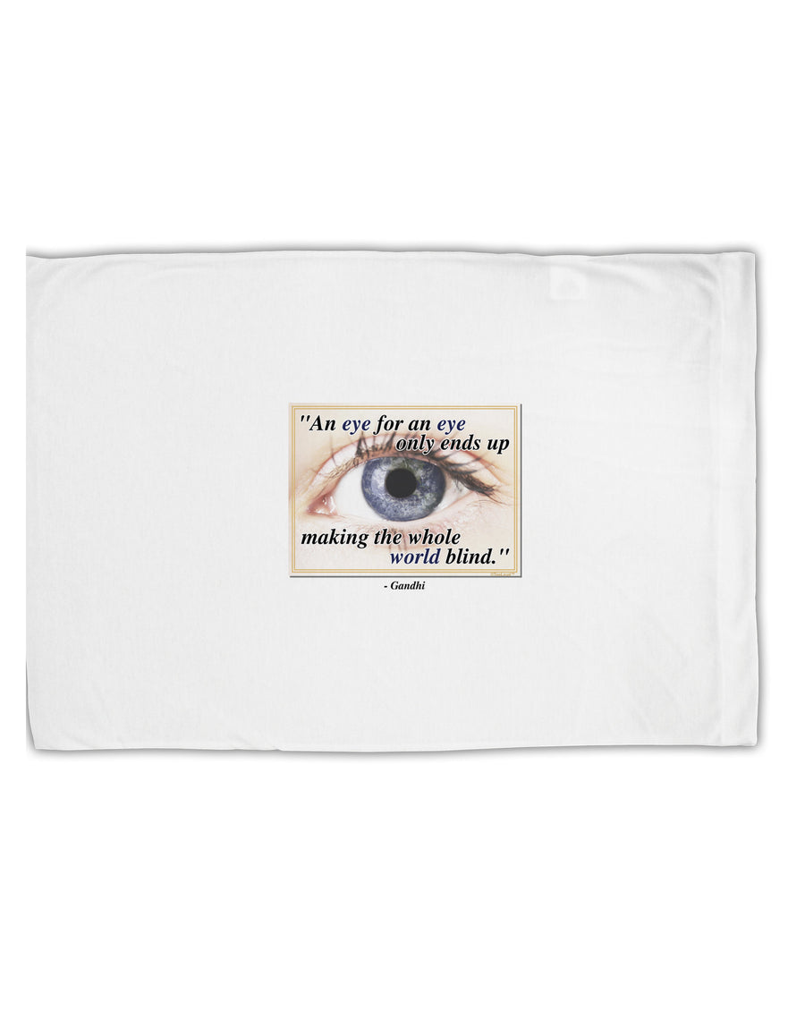 Eye For An Eye Gandhi Standard Size Polyester Pillow Case by TooLoud-Pillow Case-TooLoud-White-Davson Sales