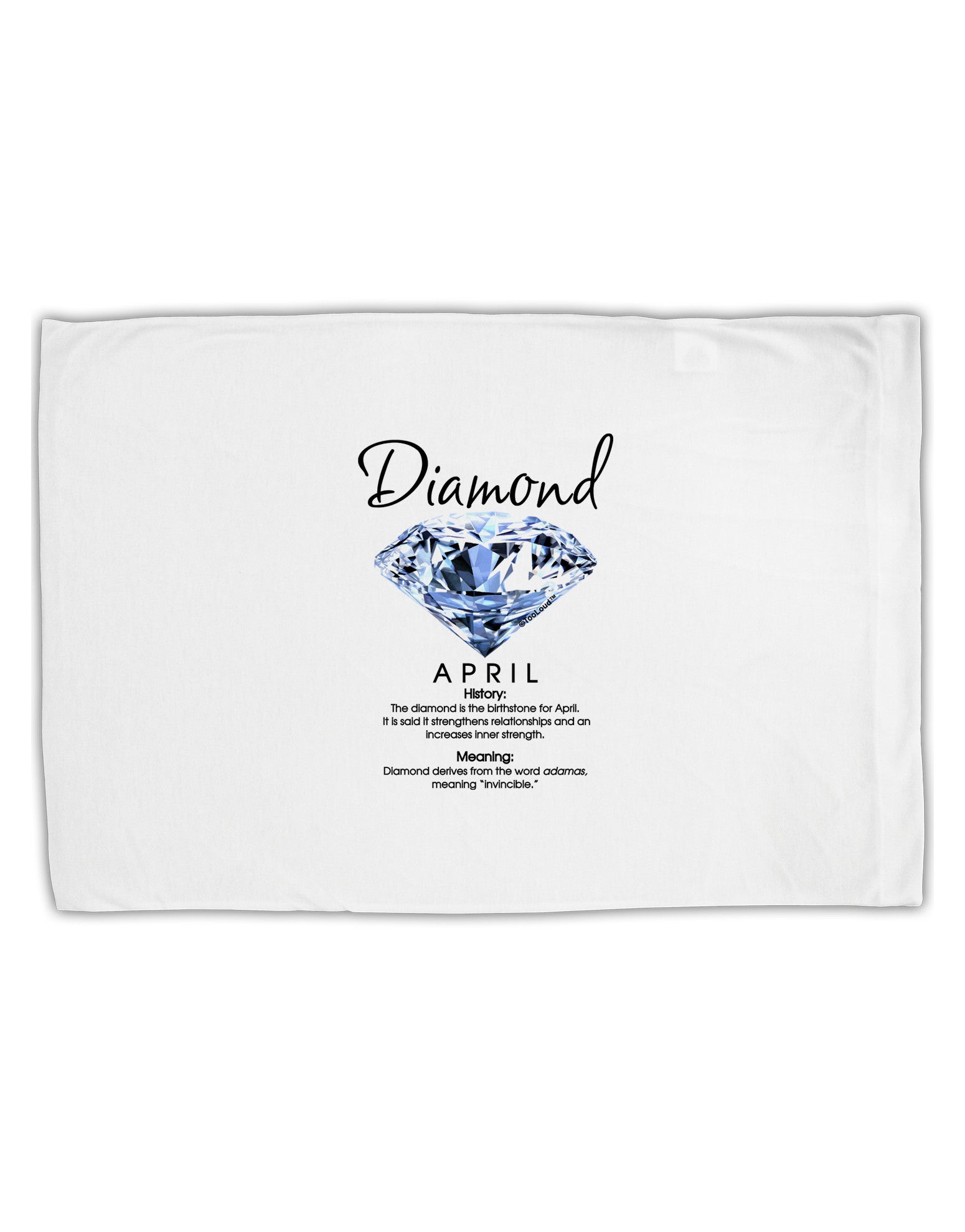 Birthstone Diamond Standard Size Polyester Pillow Case by TooLoud-Pillow Case-TooLoud-White-Davson Sales