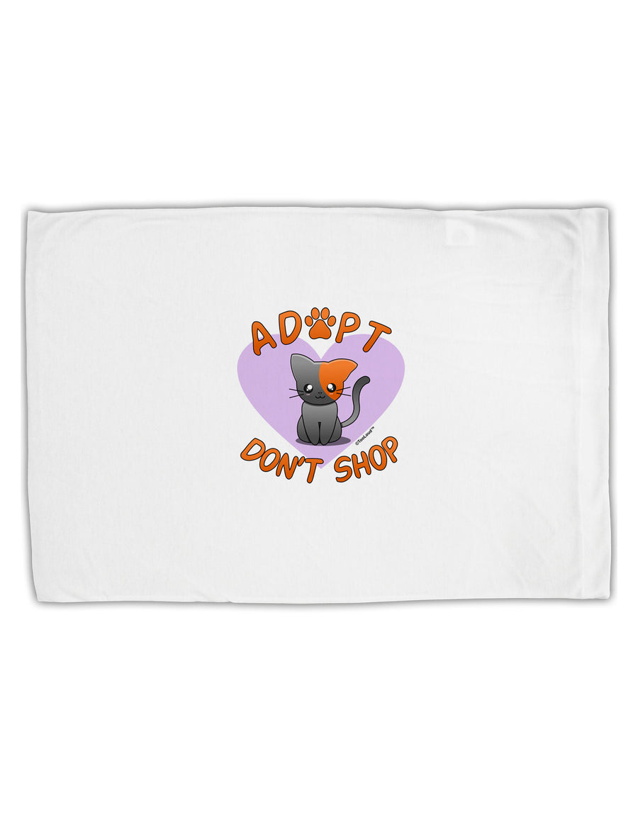 Adopt Don't Shop Cute Kitty Standard Size Polyester Pillow Case-Pillow Case-TooLoud-White-Davson Sales