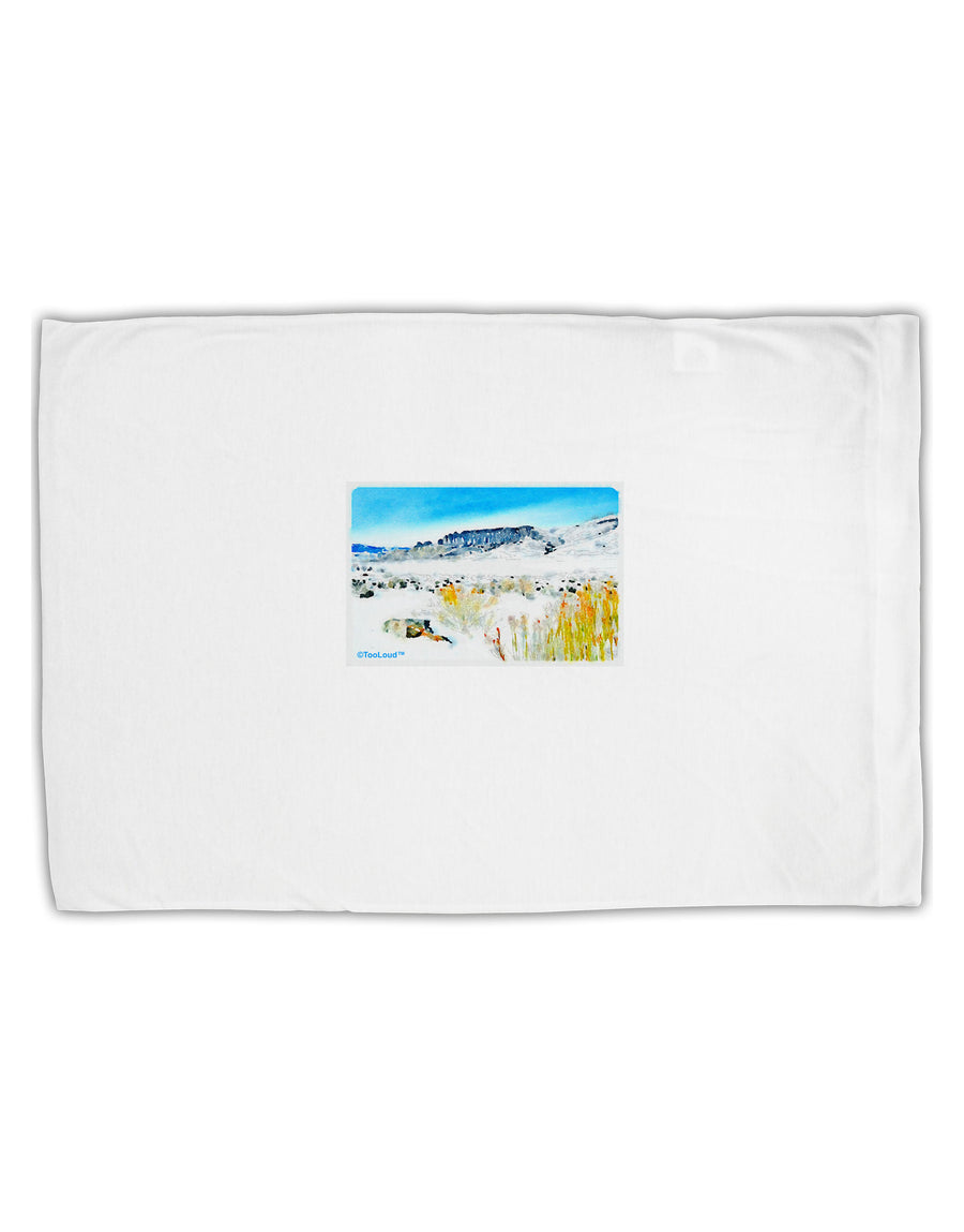 CO Snow Scene Watercolor Standard Size Polyester Pillow Case-Pillow Case-TooLoud-White-Davson Sales