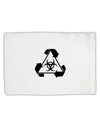 Recycle Biohazard Sign Black and White Standard Size Polyester Pillow Case by TooLoud-Pillow Case-TooLoud-White-Davson Sales