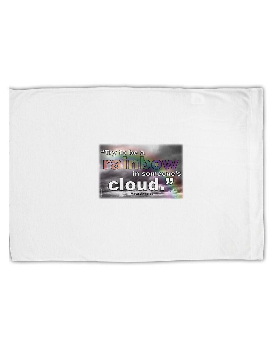 Rainbow in Cloud M Angelou Standard Size Polyester Pillow Case by TooLoud-Pillow Case-TooLoud-White-Davson Sales