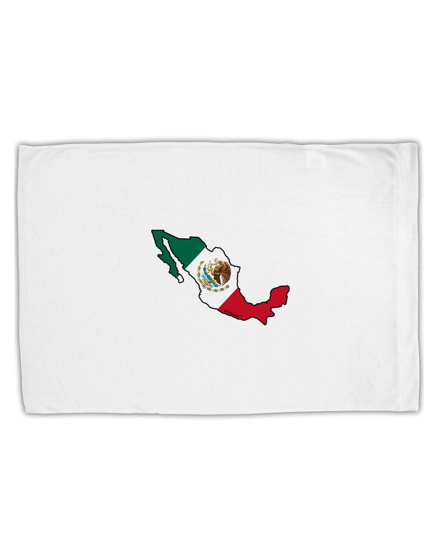 Mexico Outline - Mexican Flag Standard Size Polyester Pillow Case by TooLoud-Pillow Case-TooLoud-White-Davson Sales