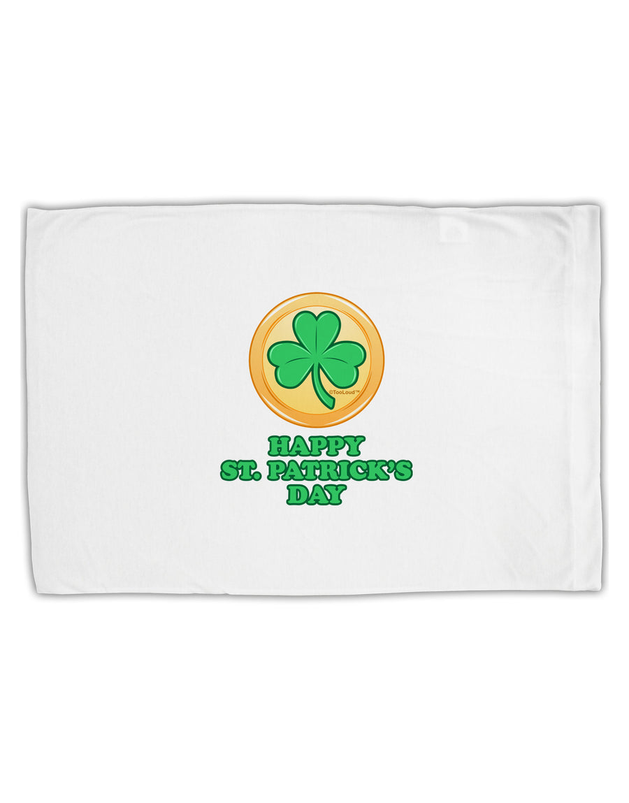 Shamrock Button - St Patrick's Day Standard Size Polyester Pillow Case by TooLoud-Pillow Case-TooLoud-White-Davson Sales