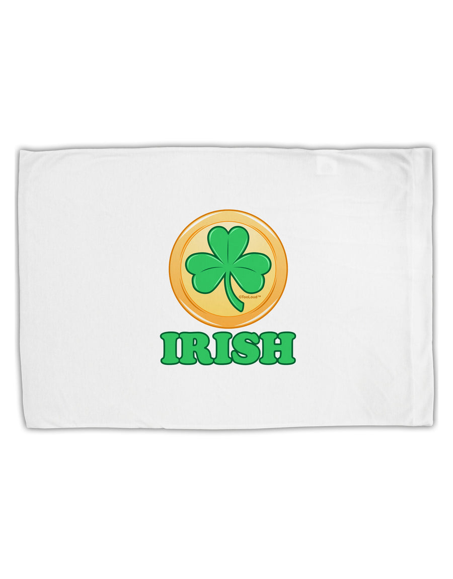 Shamrock Button - Irish Standard Size Polyester Pillow Case by TooLoud-Pillow Case-TooLoud-White-Davson Sales