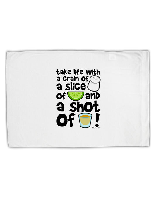 Take Life with a Grain of Salt and a Shot of Tequila Standard Size Polyester Pillow Case by TooLoud-Pillow Case-TooLoud-White-Davson Sales