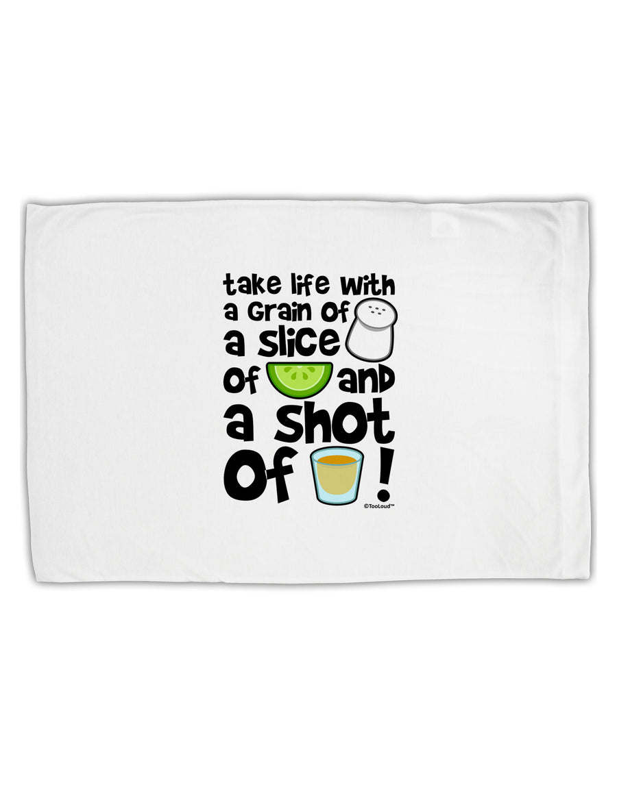 Take Life with a Grain of Salt and a Shot of Tequila Standard Size Polyester Pillow Case by TooLoud-Pillow Case-TooLoud-White-Davson Sales