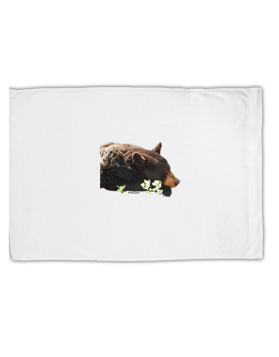 Laying Black Bear Cutout Standard Size Polyester Pillow Case-Pillow Case-TooLoud-White-Davson Sales