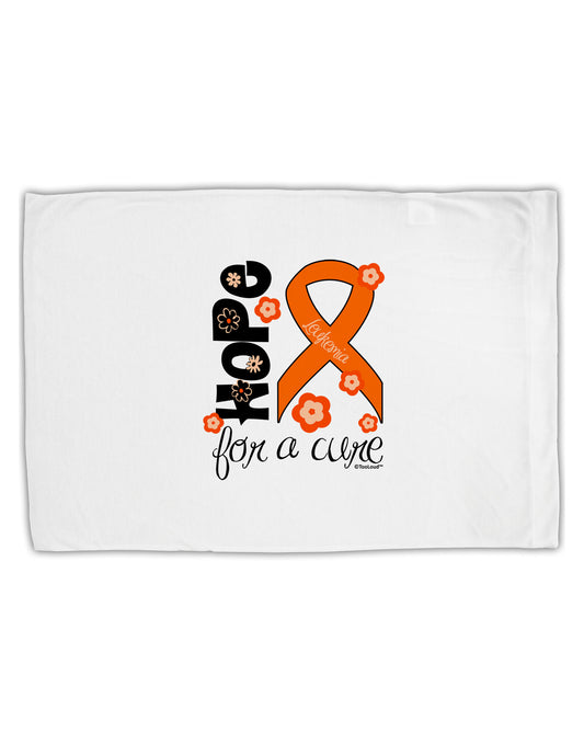 Hope for a Cure - Orange Ribbon Leukemia - Flowers Standard Size Polyester Pillow Case-Pillow Case-TooLoud-White-Davson Sales
