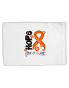 Hope for a Cure - Orange Ribbon Leukemia - Flowers Standard Size Polyester Pillow Case-Pillow Case-TooLoud-White-Davson Sales