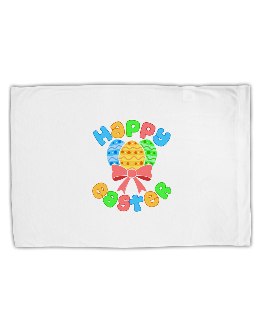 Happy Easter Easter Eggs Standard Size Polyester Pillow Case by TooLoud-Pillow Case-TooLoud-White-Davson Sales