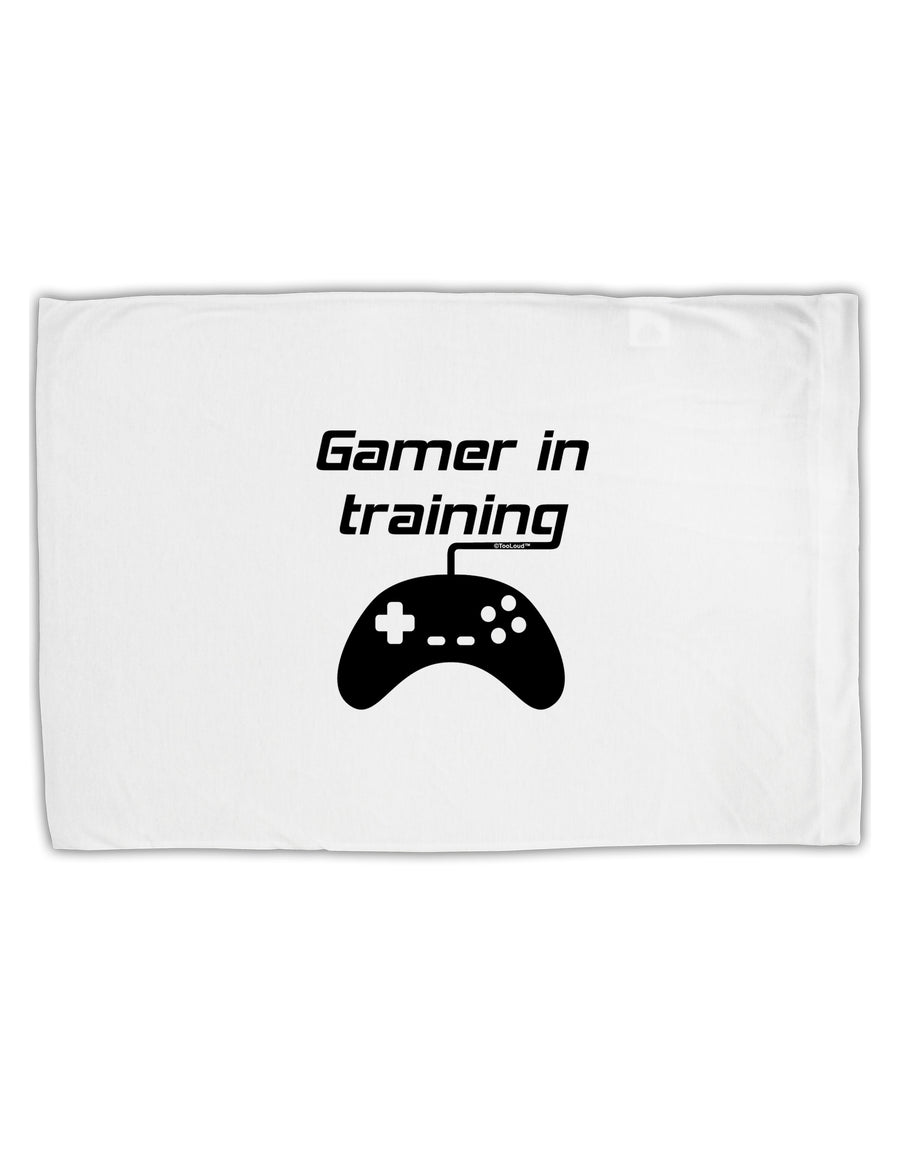 Gamer In Training BnW Standard Size Polyester Pillow Case by TooLoud-Pillow Case-TooLoud-White-Davson Sales