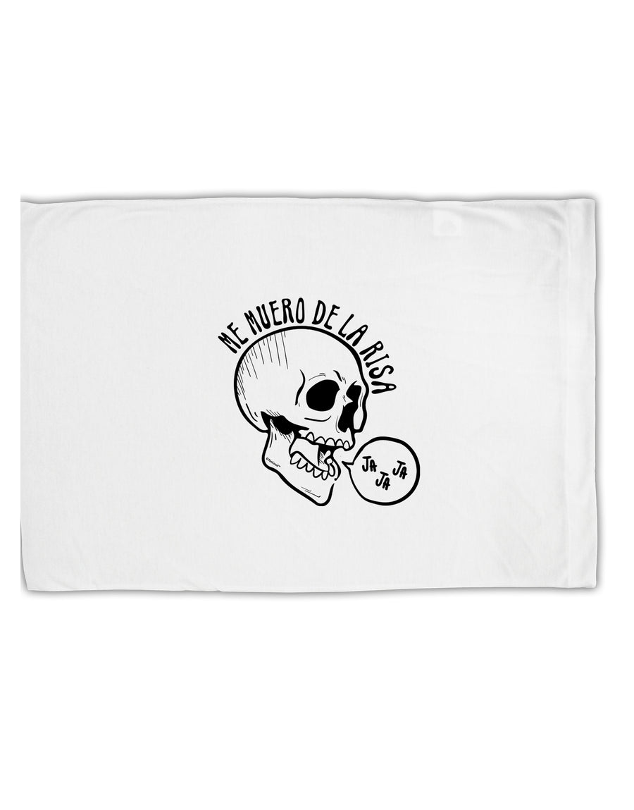 TooLoud Me Muero De La Risa Skull Standard Size Polyester Pillow Case