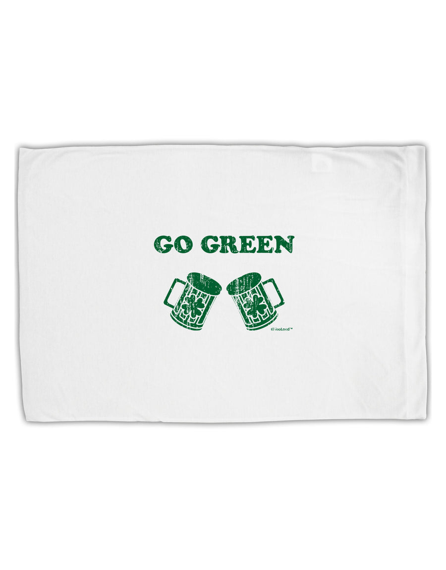 Go Green - St. Patrick's Day Green Beer Standard Size Polyester Pillow Case by TooLoud-Pillow Case-TooLoud-White-Davson Sales