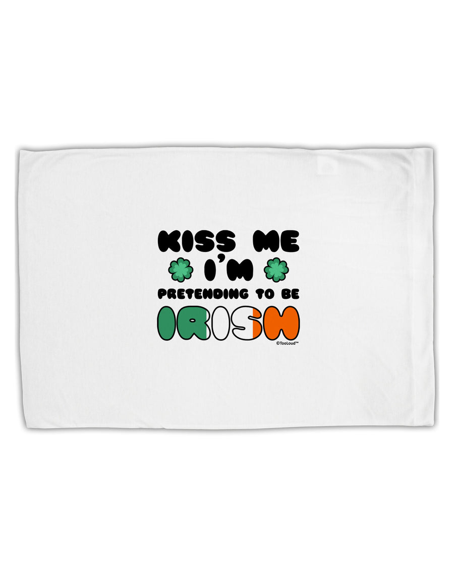 Kiss Me I'm Pretending to Be Irish Standard Size Polyester Pillow Case by TooLoud-Pillow Case-TooLoud-White-Davson Sales