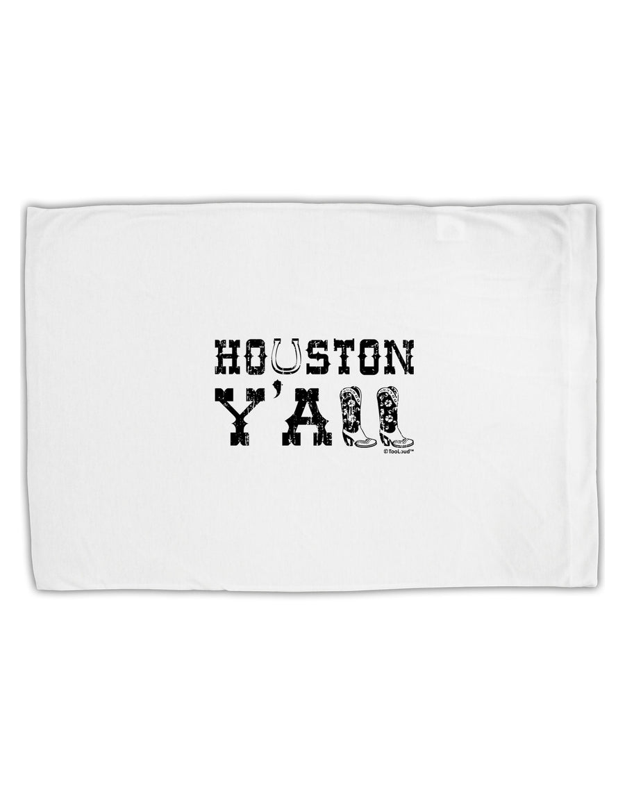 Houston Y'all - Boots - Texas Pride Standard Size Polyester Pillow Case by TooLoud-Pillow Case-TooLoud-White-Davson Sales