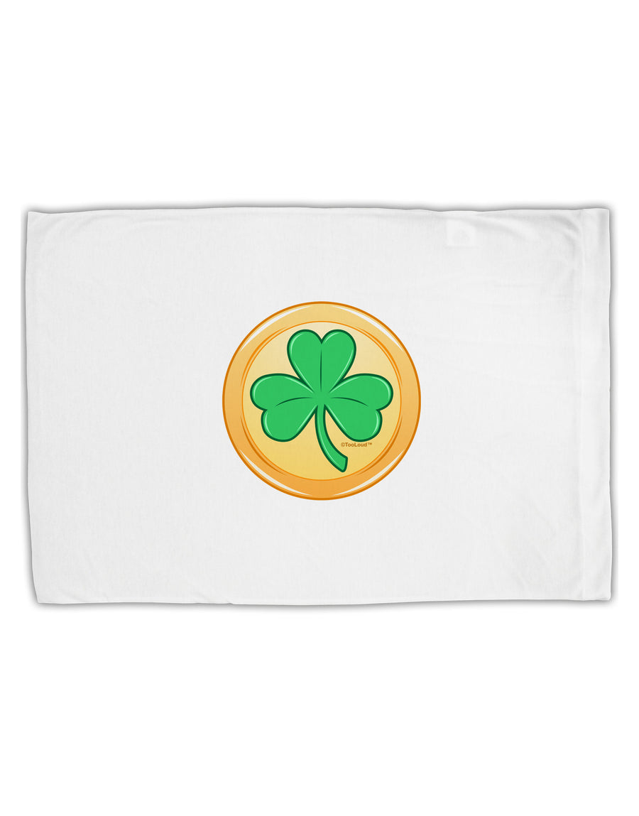 Shamrock Button Vector Design Standard Size Polyester Pillow Case by TooLoud-Pillow Case-TooLoud-White-Davson Sales