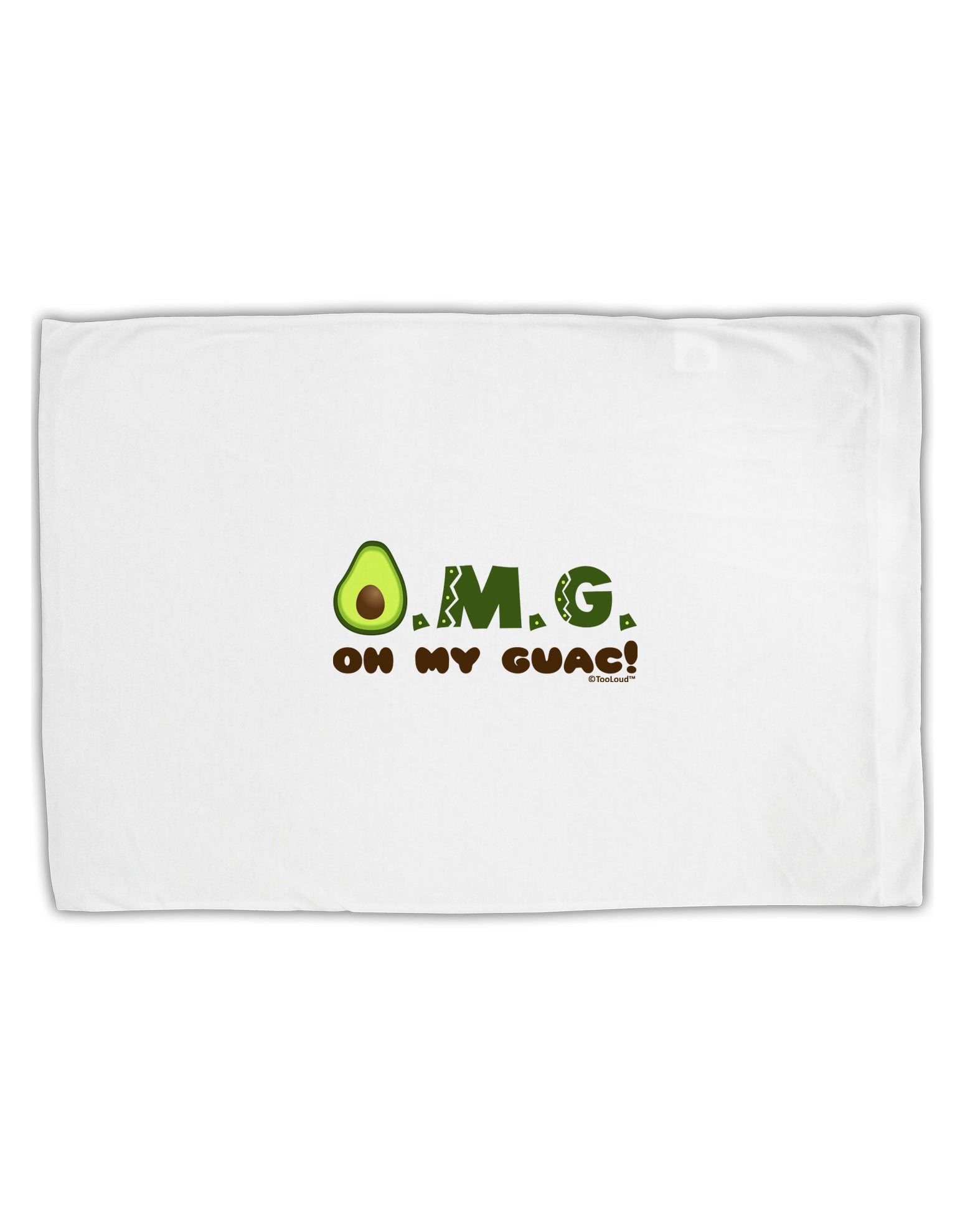 OMG - Oh My Guac - Guacamole Design Standard Size Polyester Pillow Case by TooLoud-Pillow Case-TooLoud-White-Davson Sales