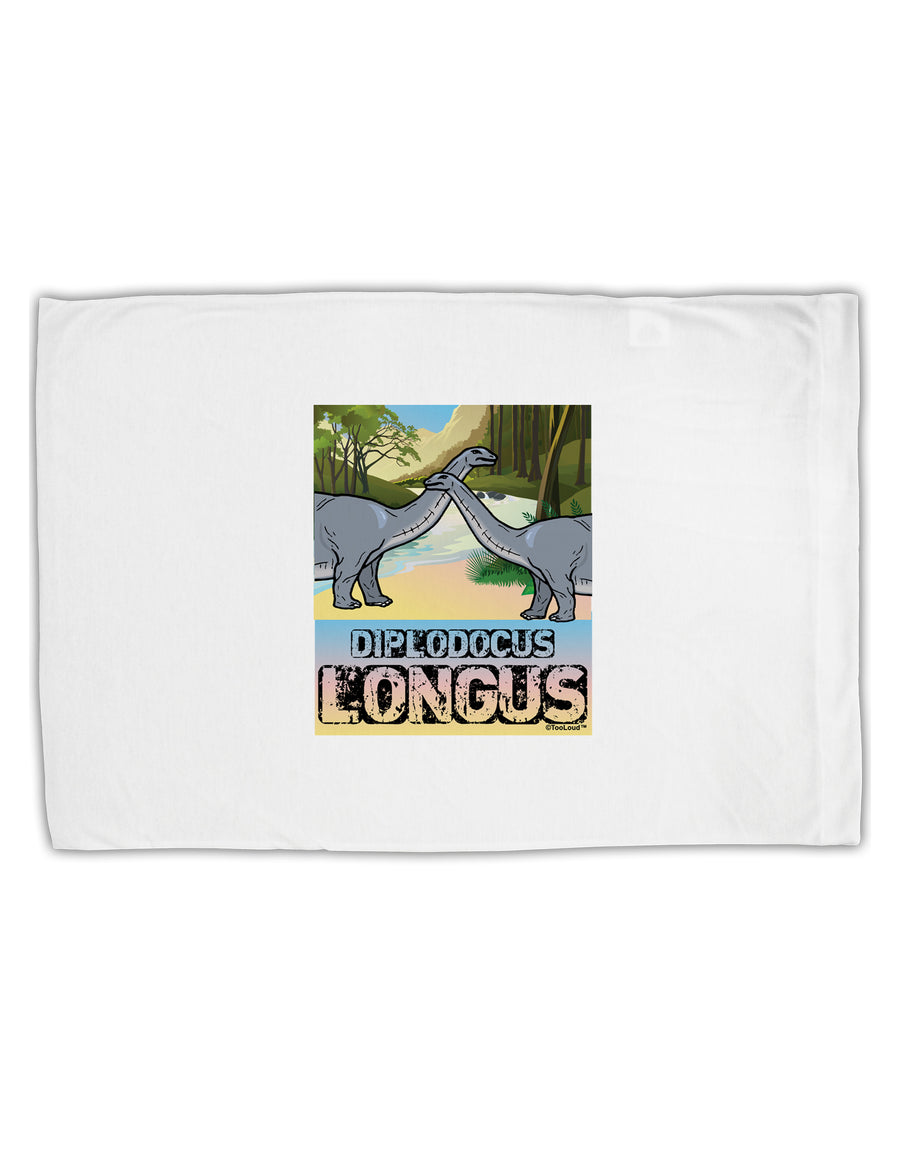 Diplodocus Longus - With Name Standard Size Polyester Pillow Case by TooLoud-TooLoud-White-Davson Sales