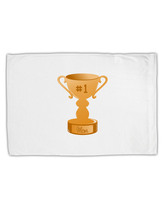 Number One Mom Trophy Standard Size Polyester Pillow Case by TooLoud-Pillow Case-TooLoud-White-Davson Sales