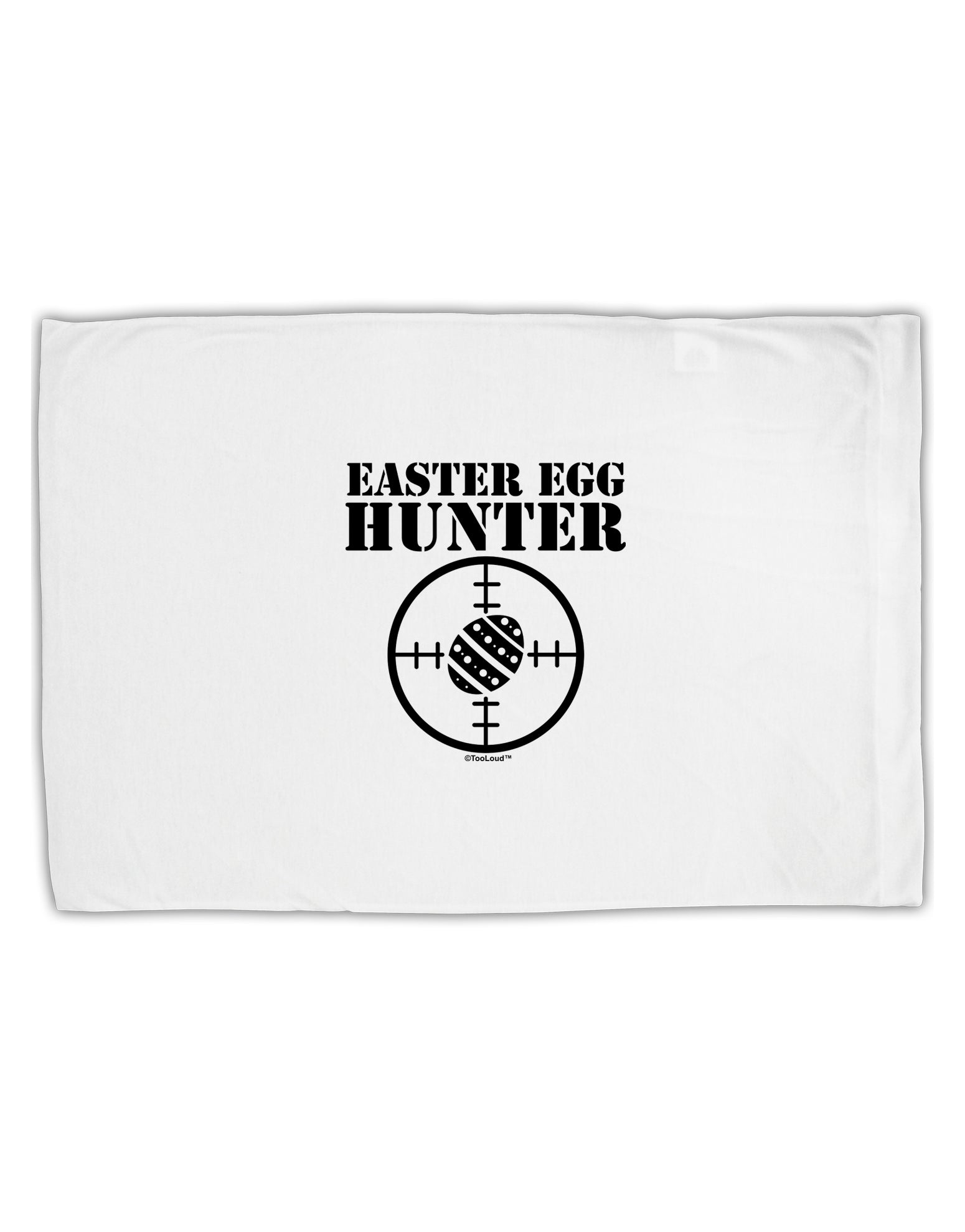 Easter Egg Hunter Black and White Standard Size Polyester Pillow Case by TooLoud-Pillow Case-TooLoud-White-Davson Sales