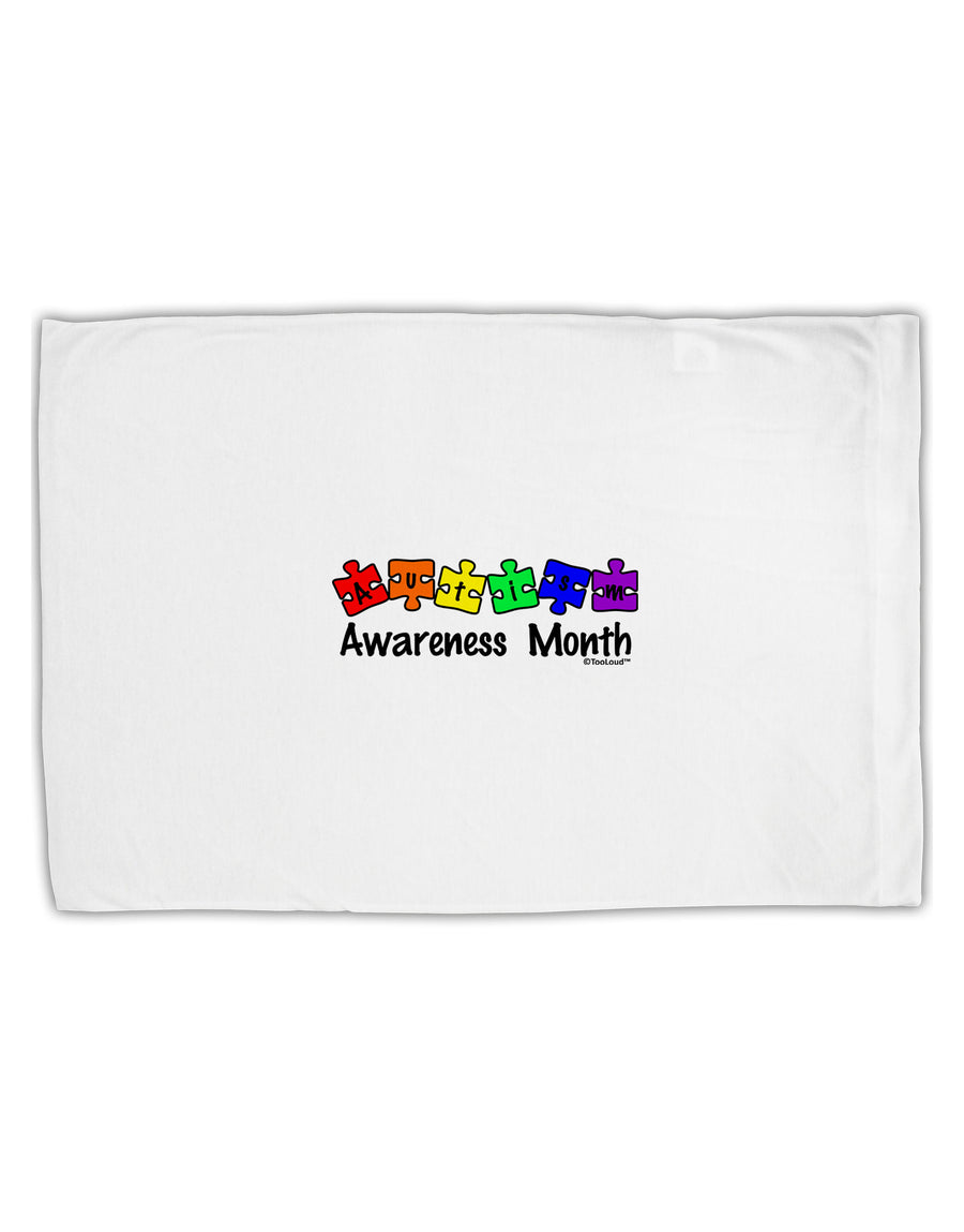 Autism Awareness Month - Colorful Puzzle Pieces Standard Size Polyester Pillow Case by TooLoud-Pillow Case-TooLoud-White-Davson Sales