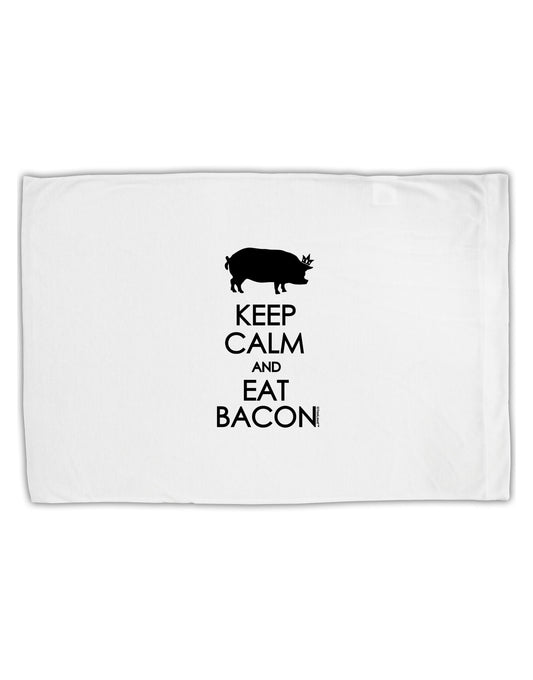 Keep Calm and Eat Bacon Standard Size Polyester Pillow Case by TooLoud-Pillow Case-TooLoud-White-Davson Sales