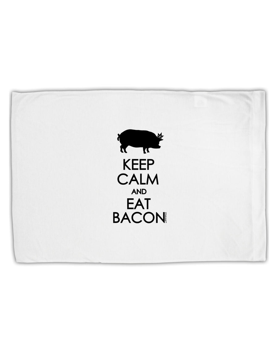 Keep Calm and Eat Bacon Standard Size Polyester Pillow Case by TooLoud-Pillow Case-TooLoud-White-Davson Sales