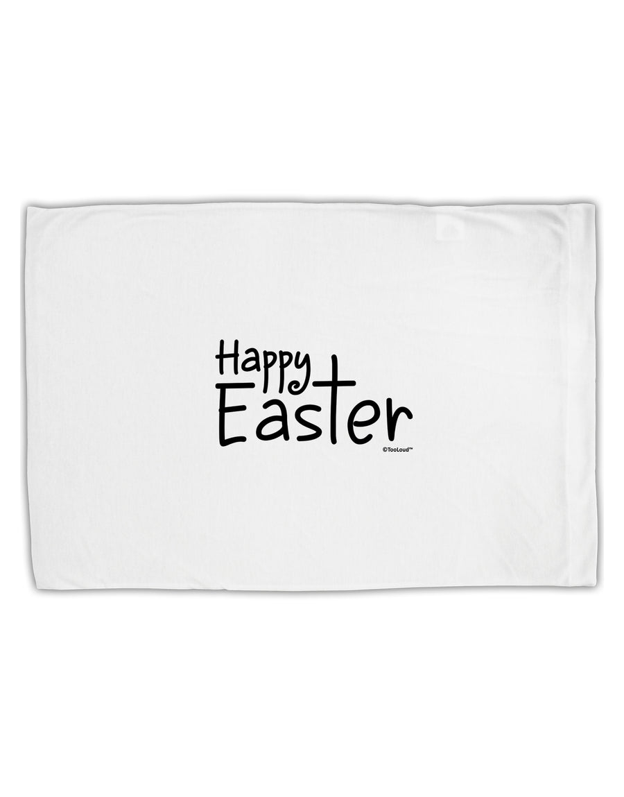 Happy Easter with Cross Standard Size Polyester Pillow Case by TooLoud-Pillow Case-TooLoud-White-Davson Sales