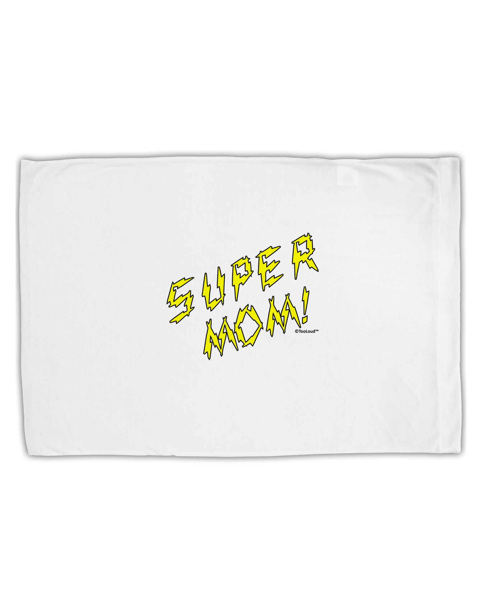 Super Mom - Lightening Bolt Design Standard Size Polyester Pillow Case by TooLoud-Pillow Case-TooLoud-White-Davson Sales