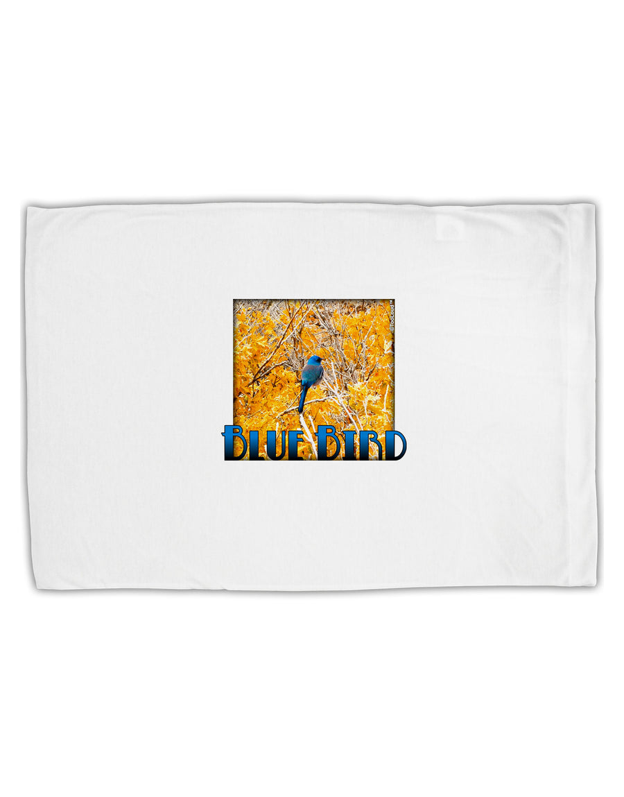 Blue Bird In Yellow Text Standard Size Polyester Pillow Case-Pillow Case-TooLoud-White-Davson Sales