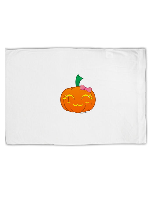 Kyu-T Face Pumpkin Standard Size Polyester Pillow Case by TooLoud-Pillow Case-TooLoud-White-Davson Sales