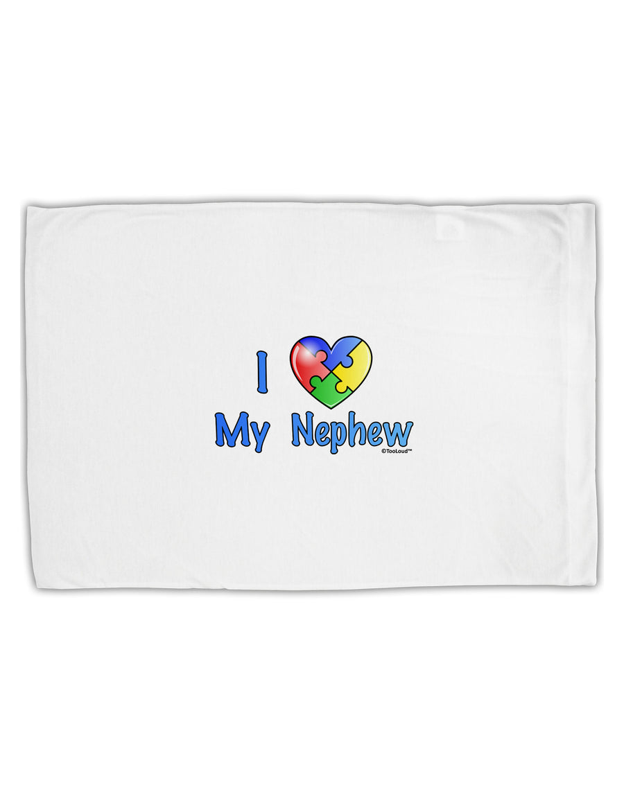 I Heart My Nephew - Autism Awareness Standard Size Polyester Pillow Case by TooLoud-Pillow Case-TooLoud-White-Davson Sales