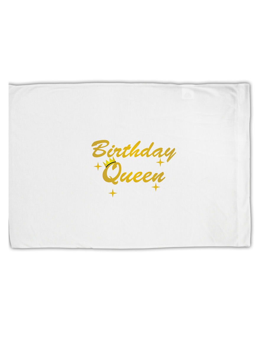 Birthday Queen Text Standard Size Polyester Pillow Case by TooLoud-TooLoud-White-Davson Sales