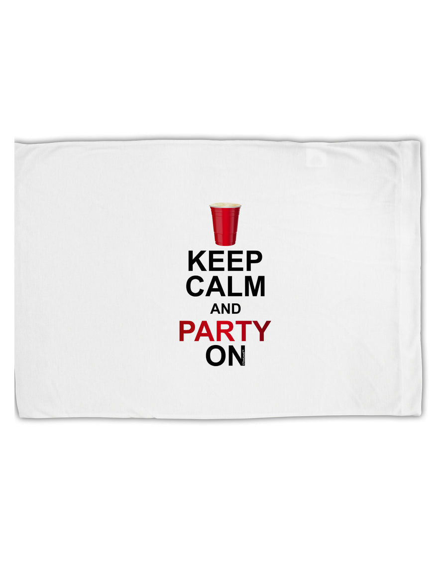 Keep Calm - Party Beer Standard Size Polyester Pillow Case-Pillow Case-TooLoud-White-Davson Sales