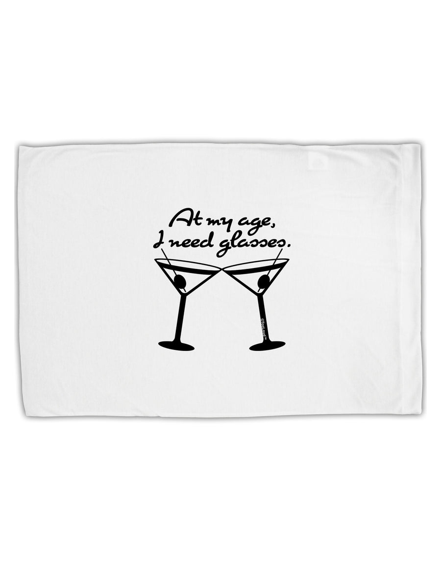 At My Age I Need Glasses - Martini Standard Size Polyester Pillow Case by TooLoud-Pillow Case-TooLoud-White-Davson Sales