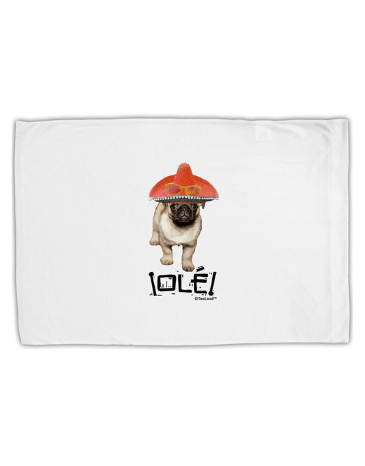 Pug Dog with Pink Sombrero - Ole Standard Size Polyester Pillow Case by TooLoud-Pillow Case-TooLoud-White-Davson Sales