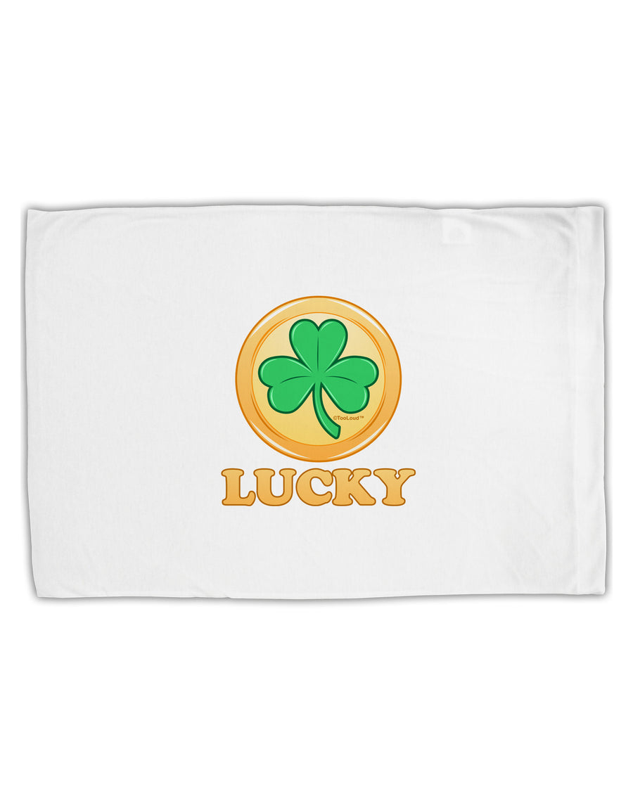 Shamrock Button - Lucky Standard Size Polyester Pillow Case by TooLoud-Pillow Case-TooLoud-White-Davson Sales