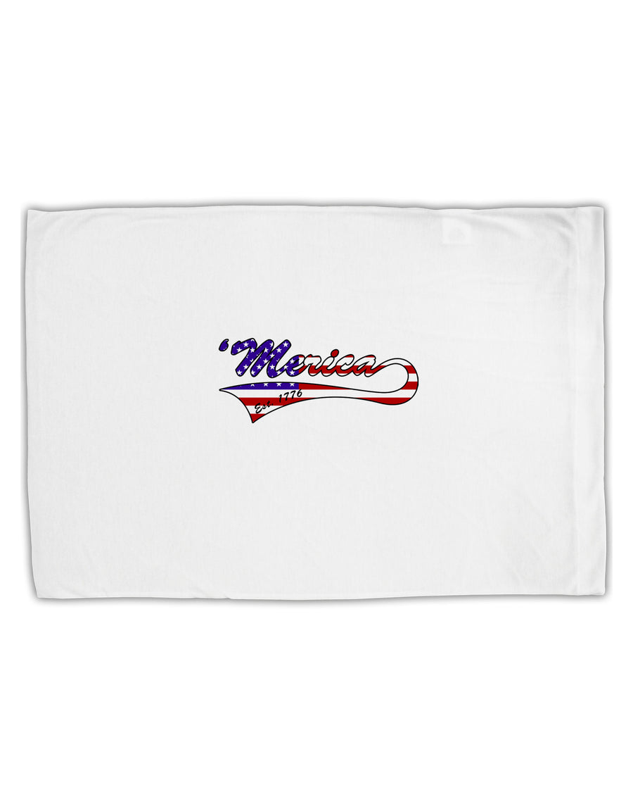 Merica Established 1776 - American Flag Style Standard Size Polyester Pillow Case by TooLoud-Pillow Case-TooLoud-White-Davson Sales