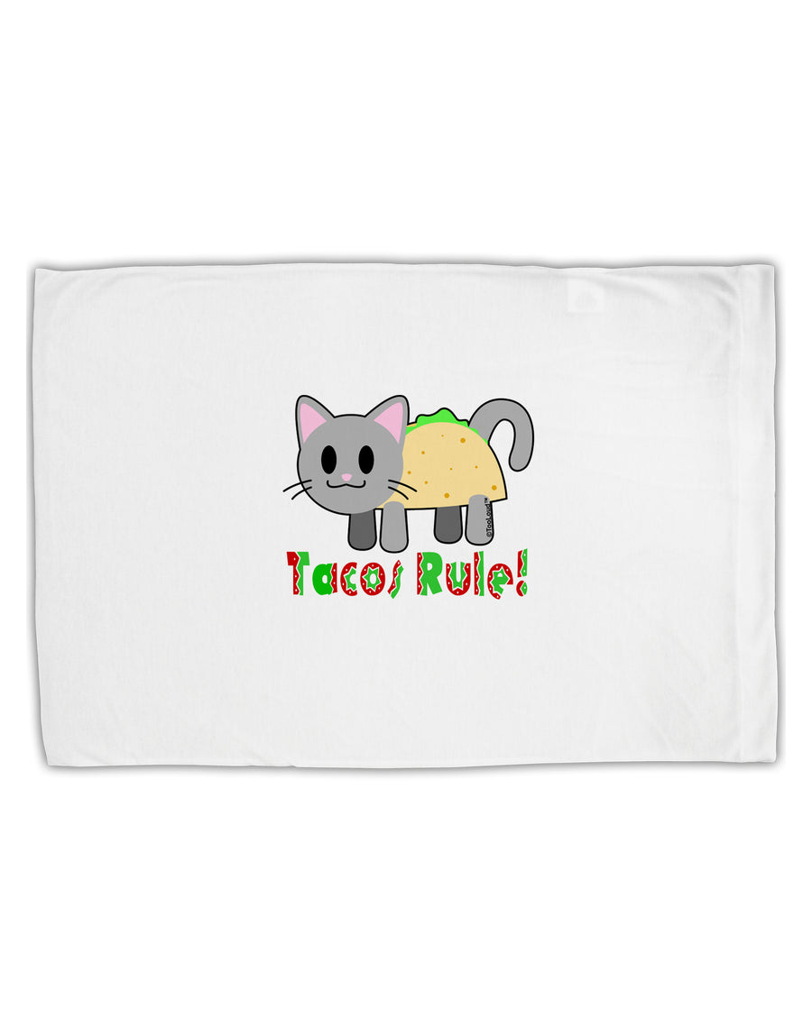 Tacos Rule Taco Cat Design Standard Size Polyester Pillow Case by TooLoud-Pillow Case-TooLoud-White-Davson Sales