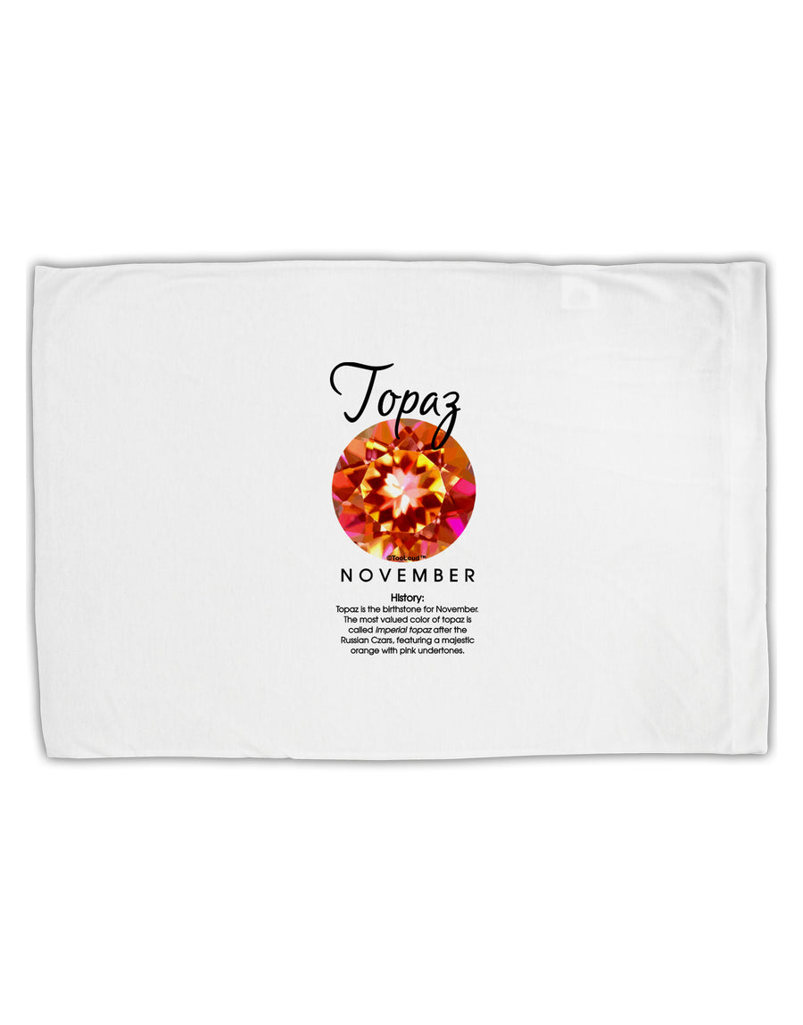 Birthstone Topaz Standard Size Polyester Pillow Case by TooLoud-Pillow Case-TooLoud-White-Davson Sales