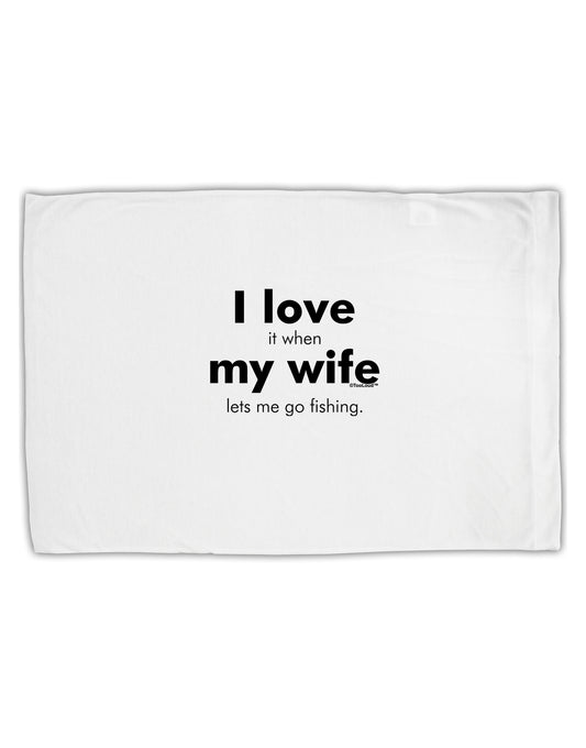 I Love My Wife - Fishing Standard Size Polyester Pillow Case by TooLoud-TooLoud-White-Davson Sales
