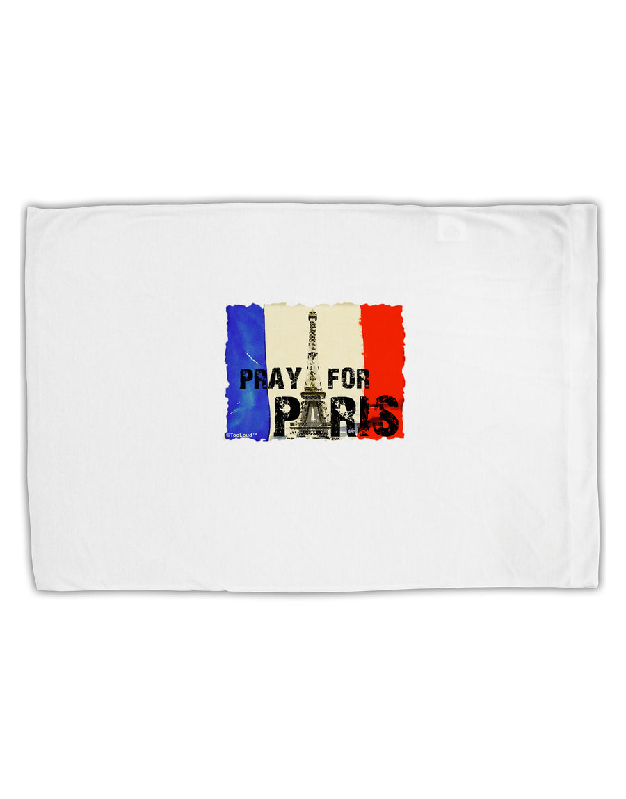 Pray For Paris Watercolor Standard Size Polyester Pillow Case-Pillow Case-TooLoud-White-Davson Sales