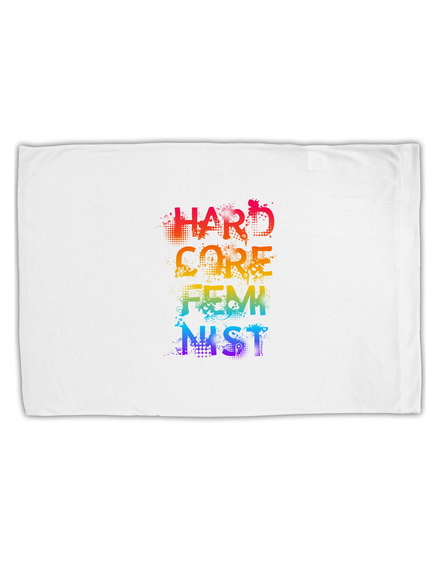 Hardcore Feminist - Rainbow Standard Size Polyester Pillow Case-Pillow Case-TooLoud-White-Davson Sales